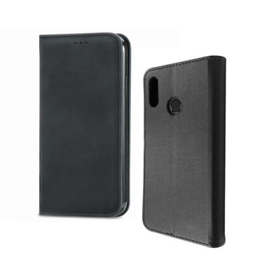 Leather Flip Cover with Internal Pocket For Huawei P Smart Z Black